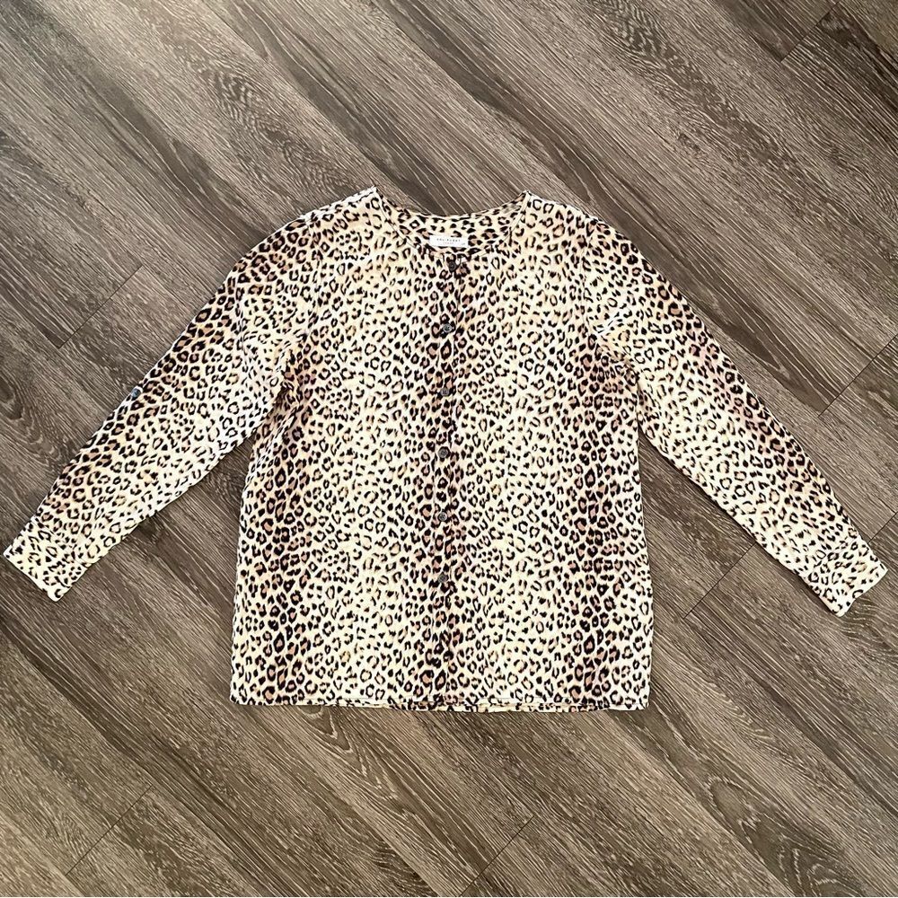 Equipment leopard silk blouse